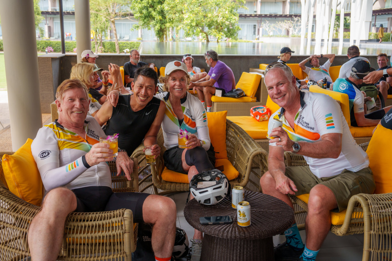 Group of cyclists